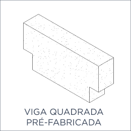 Viga Quadrada Pré-Fabricada